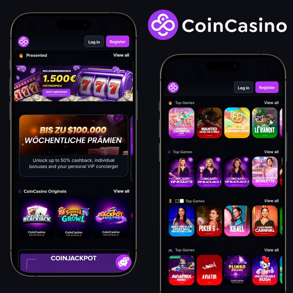 CoinCasino auf mobilen Geräten